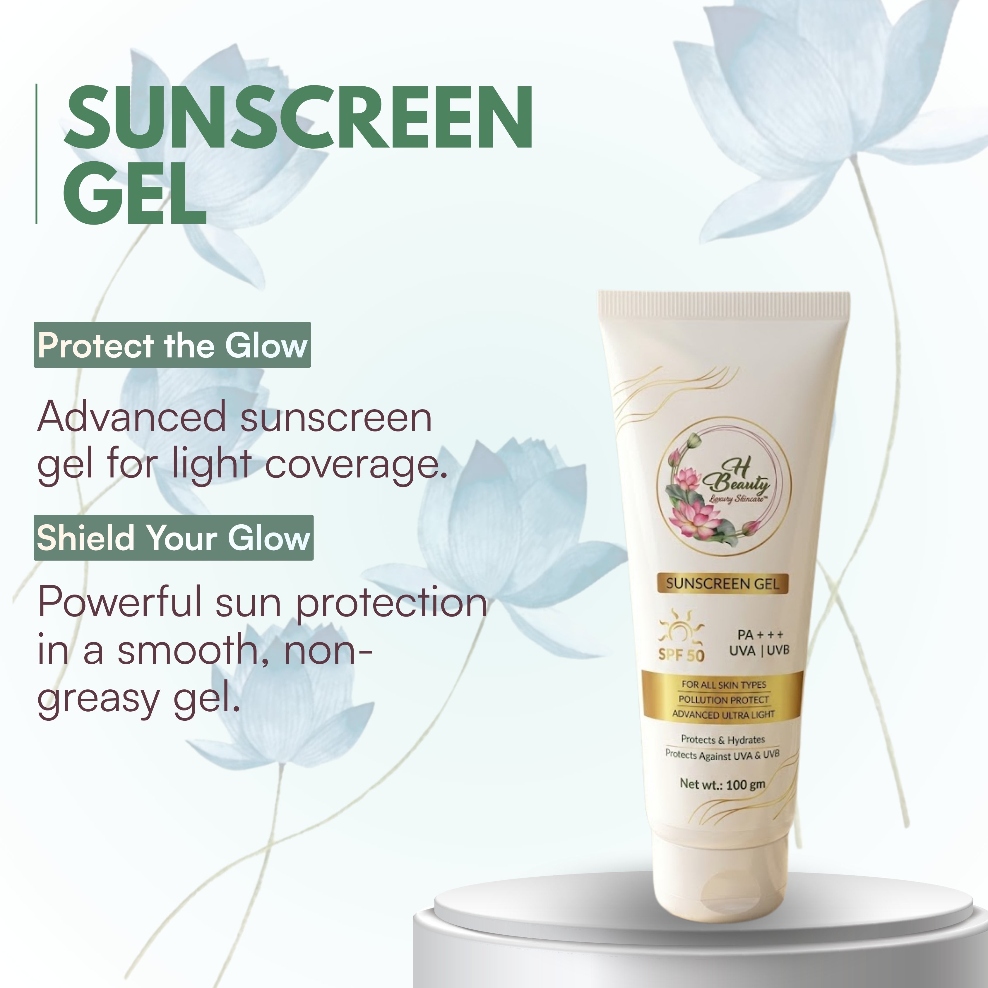 SPF50 Sunscreen Gel