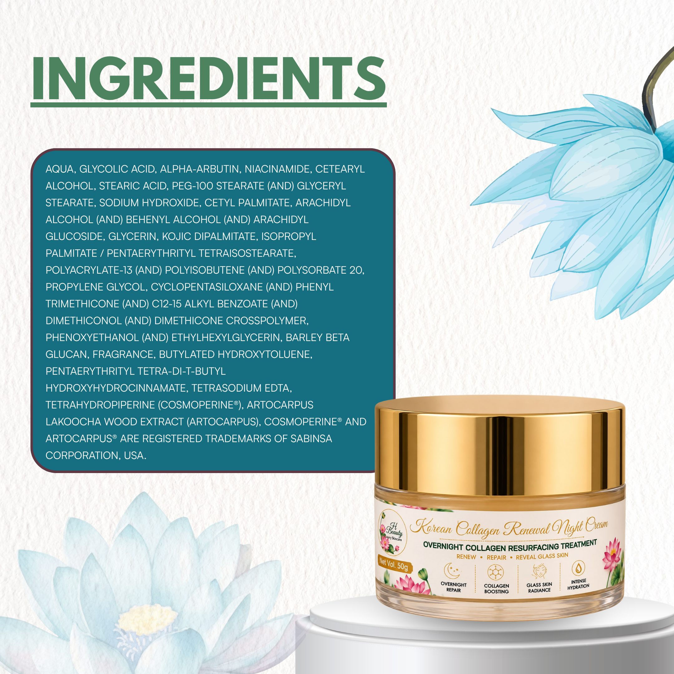 Korean Collagen Renewal Night Cream