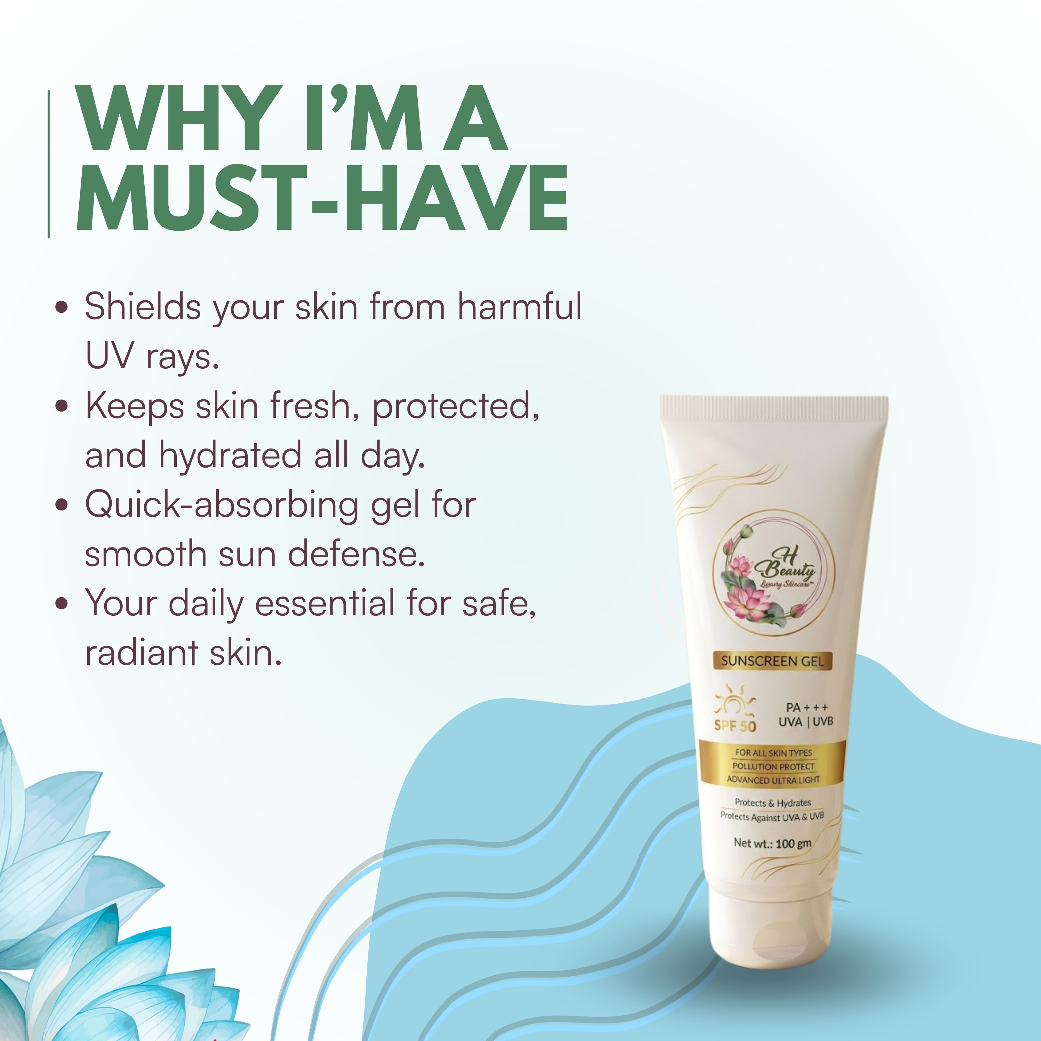 SPF50 Sunscreen Gel