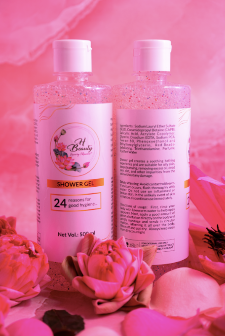 H Beauty Shower Gel - 24 Reasons for Good Hygiene with Exfoliating Beads (500ml)