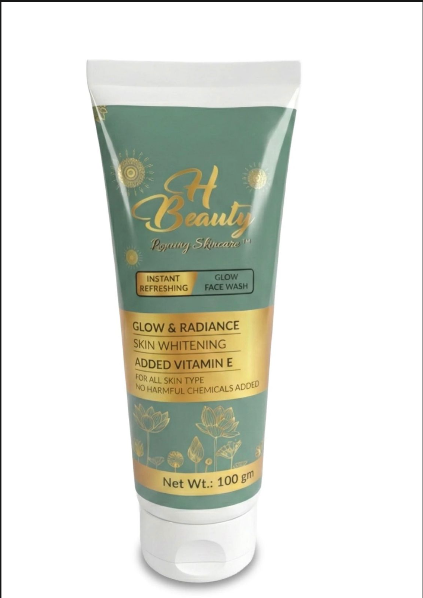 H Beauty Glow & Radiance Face Wash - Instant Refreshing Skin Whitening (100gm)