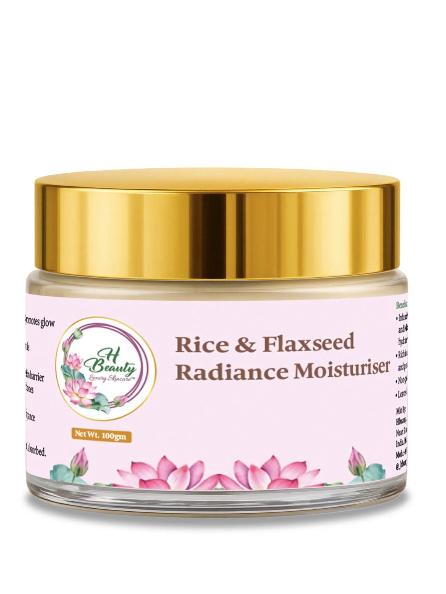H Beauty Rice & Flaxseed Radiance Moisturiser - Deep Hydration for All Skin Types (100gm)