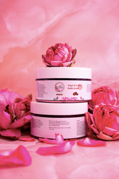 H Beauty Sugar & Coffee Body Scrub - 100% Natural Handmade Chemical-Free (200gm)