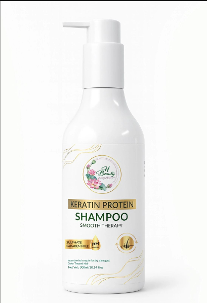 H Beauty Keratin Protein Shampoo - Smooth Therapy for Damaged Hair (300ml)