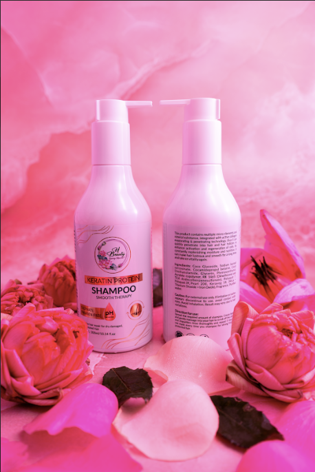 H Beauty Keratin Protein Shampoo - Smooth Therapy for Damaged Hair (300ml)